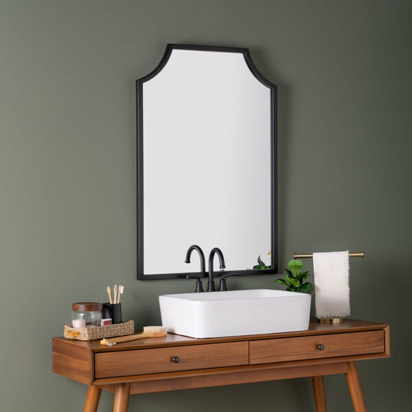 Simone Matte Black 36-Inch x 24-Inch Wall Mirror, image 1
