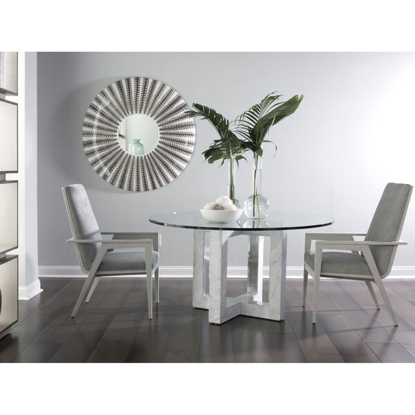 Signature Designs White and Gray Arturo Arm Chair, image 2