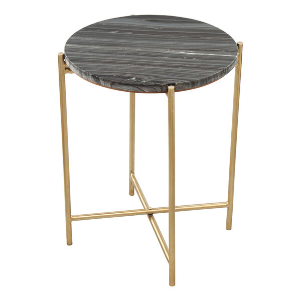 David Gray and Gold Side Table, image 5