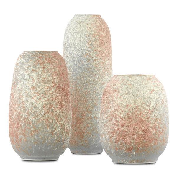 Sunset Gray and Coral Medium Vase, image 4