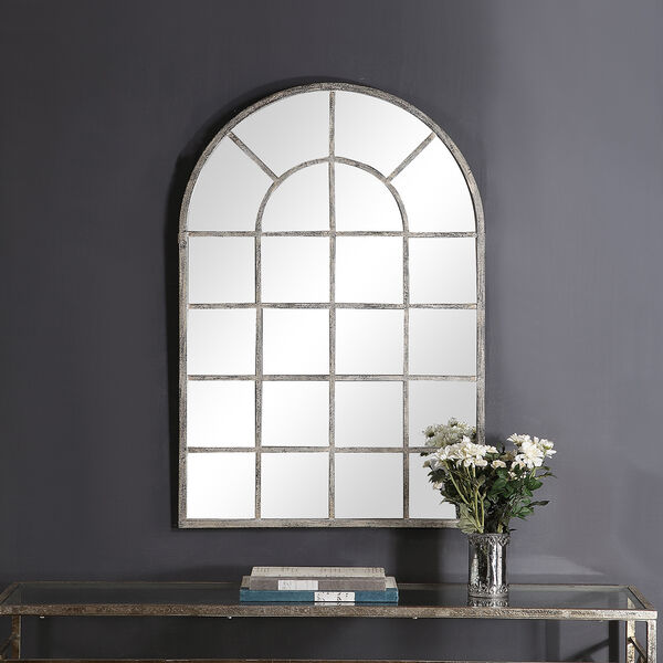 Grace Arched Rustic Gray Mirror, image 1