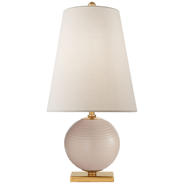 Corbin Mini Accent Lamp in Blush with Linen Shade by kate spade new york, image 1