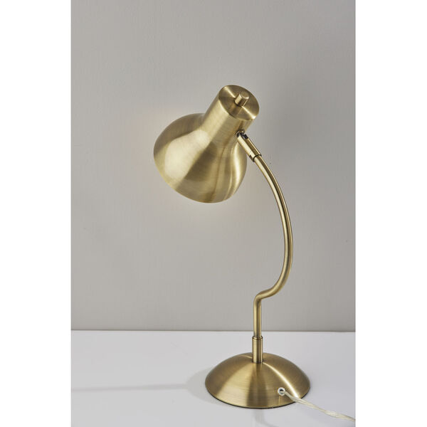 Elmhurt Antique Brass One-Light Desk Lamp, image 4