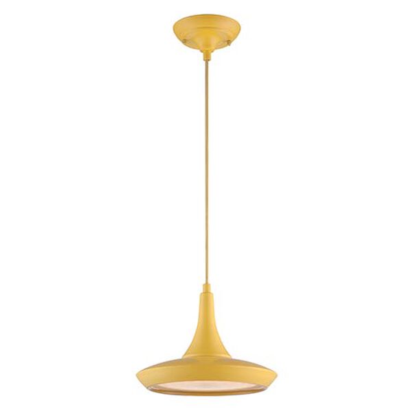 Fantom Yellow LED Dome Pendant with Frosted Glass, image 1