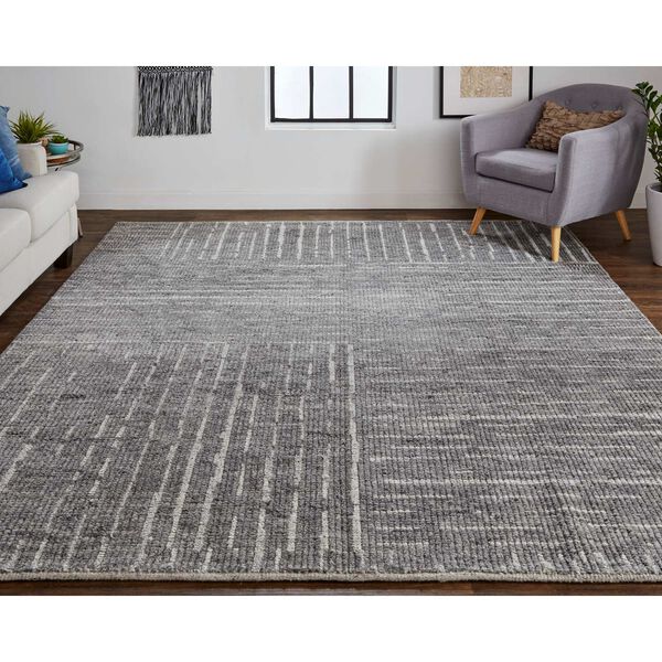 Alford Gray Silver Ivory Area Rug, image 2