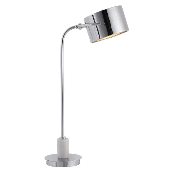 Mendel Polished Nickel One-Light Desk Lamp, image 3