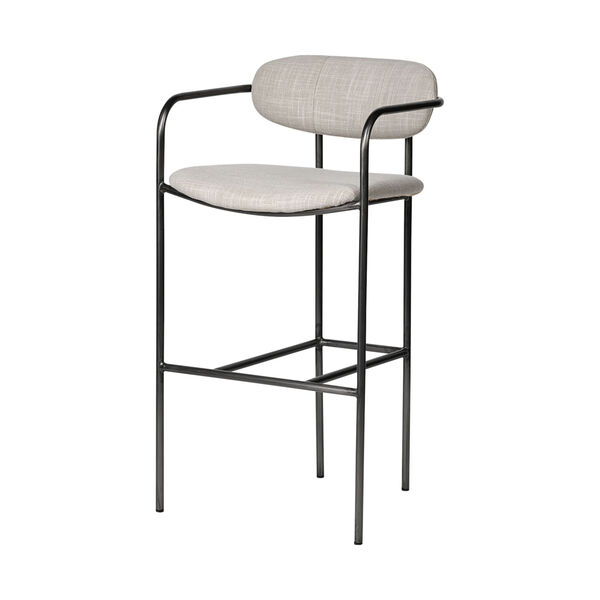 Parker Black and Cream Bar Height Stool, image 1