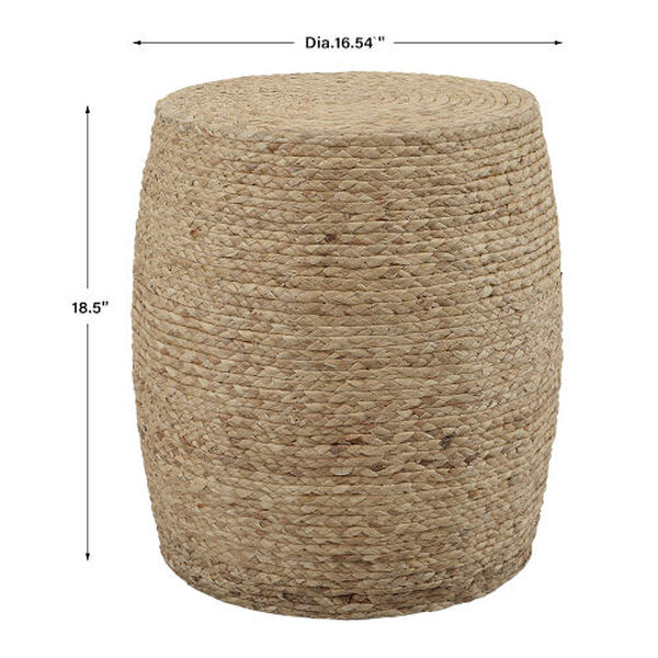 Resort Natural Straw Accent Stool, image 3