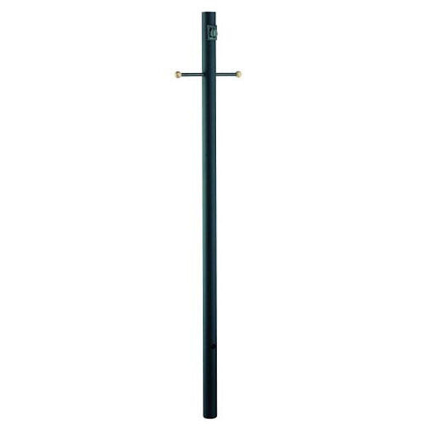 Matte Black 84-Inch Outdoor Post with Outlet, image 1