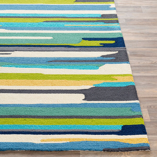 Rain Lime and Blue Indoor/Outdoor Rectangular: 2 Ft. x 3 Ft. Rug, image 3