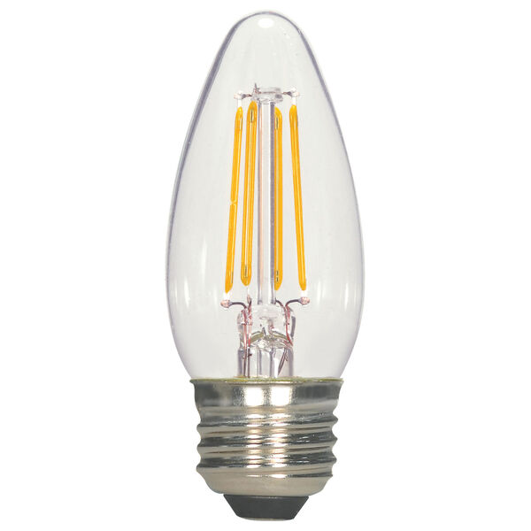 SATCO Clear LED C11 Medium 5.5 Watt LED Filament Bulb with 2700K 500 Lumens 80 CRI and 360 Degrees Beam, image 1
