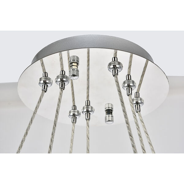 Monroe Chrome 26-Inch Two-Tier LED Chandelier, image 5