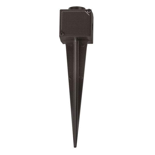 Bronze 9-Inch Landscape Ground Spike with Junction Box, image 2