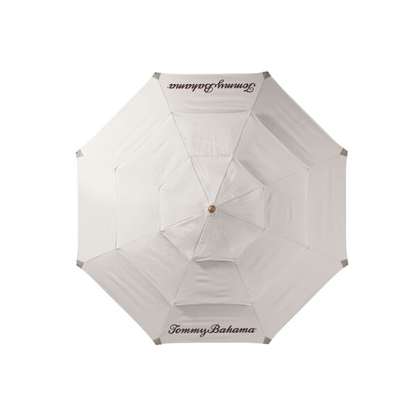 Alfresco Living White and Brass Umbrella - Canvas, image 2