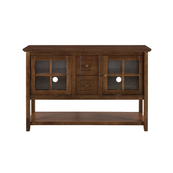 52-Inch Wood Console Table Buffet TV Stand - Walnut, image 3