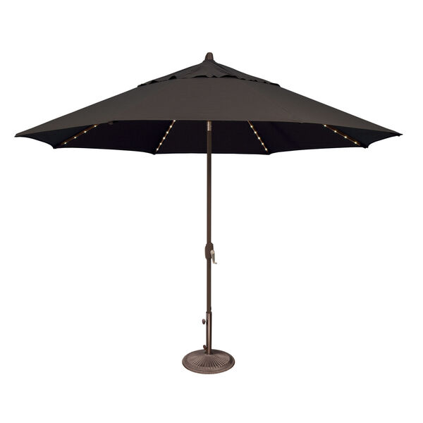Lanai Pro Black Octagon Auto Tilt Market Umbrella, image 1