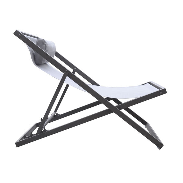 Wave Gray Outdoor Patio Lounge Chair, image 3