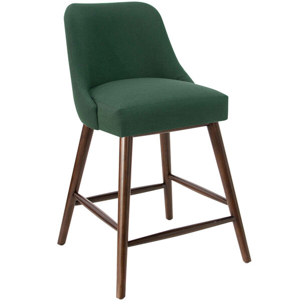 Linen Conifer Green 38-Inch Counter Stool, image 1