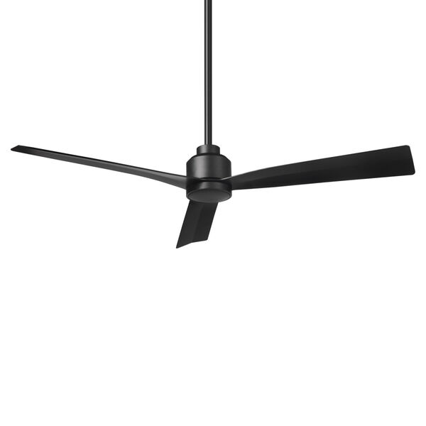 Clean Matte Black 52-Inch Ceiling Fan, image 1