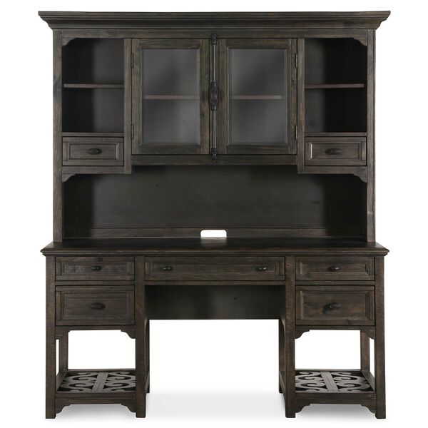 Bellamy Desk with Hutch in Weathered Peppercorn, image 1