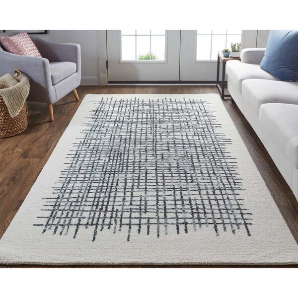 Maddox Ivory Gray Black Rectangular 3 Ft. 6 In. x 5 Ft. 6 In. Area Rug, image 3