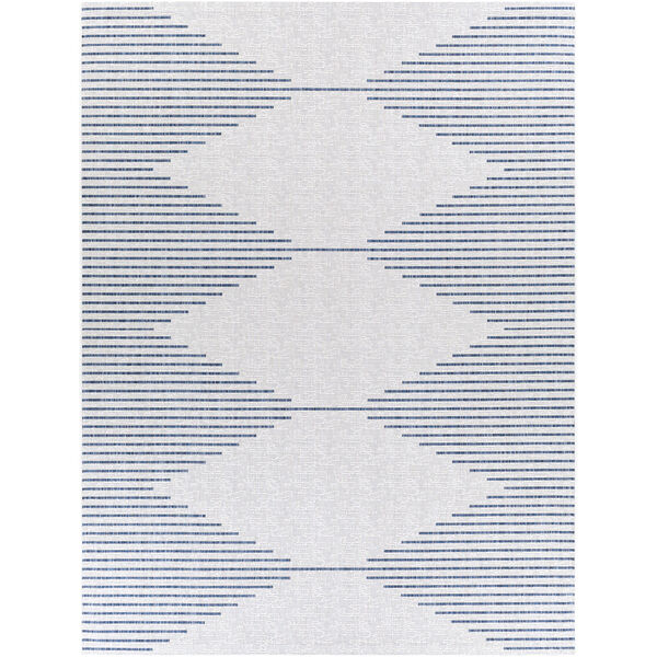 Eagean Bright Blue and White Rectangular: 7 Ft. 10 In. x 10 Ft. 2 In. Indoor and Outdoor Rug, image 1