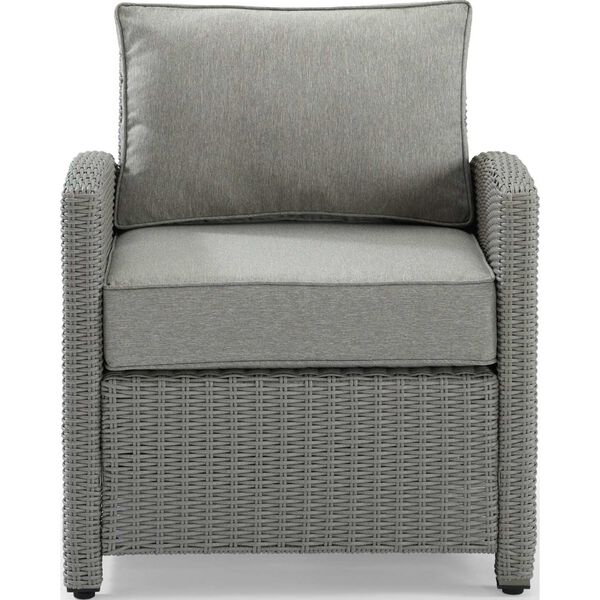 Bradenton Gray Gray Outdoor Wicker Armchair, image 3