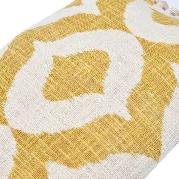 Yellow Cotton Slub Lumbar 16 x 24-Inch Pillow, image 2