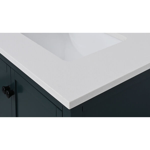 Lotte Radianz Everest White 61-Inch Vanity Top with Dual Rectangular Sink, image 2