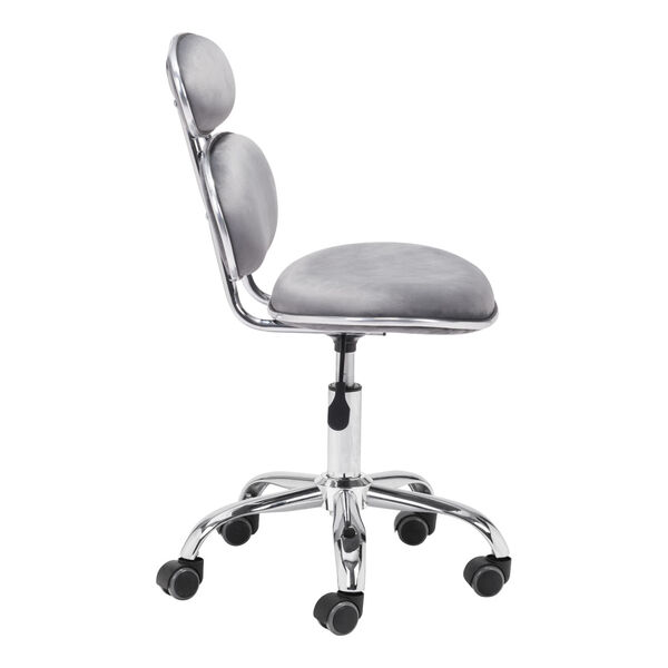 Iris Gray and Silver Office Chair, image 3