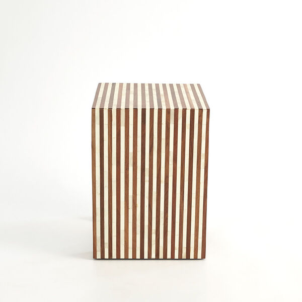 Sienna Small End Table in Walnut and Bone, image 4