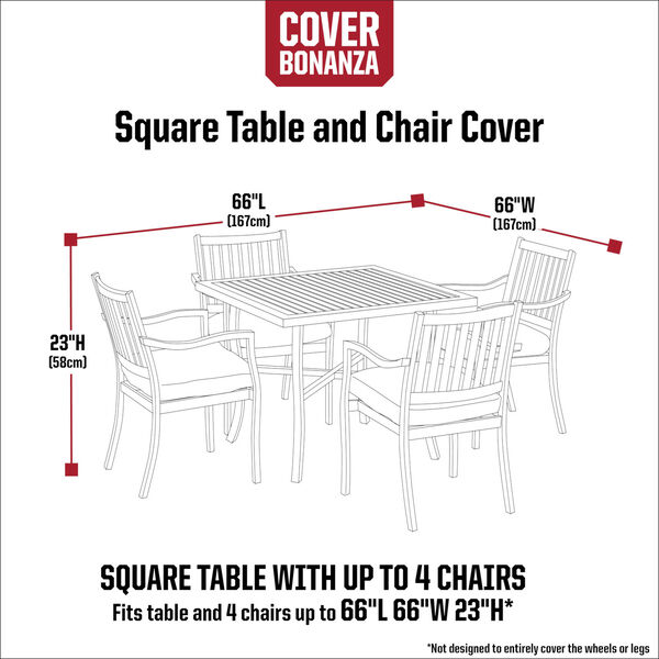 Maple Grey Square Table and Chair Cover, image 4