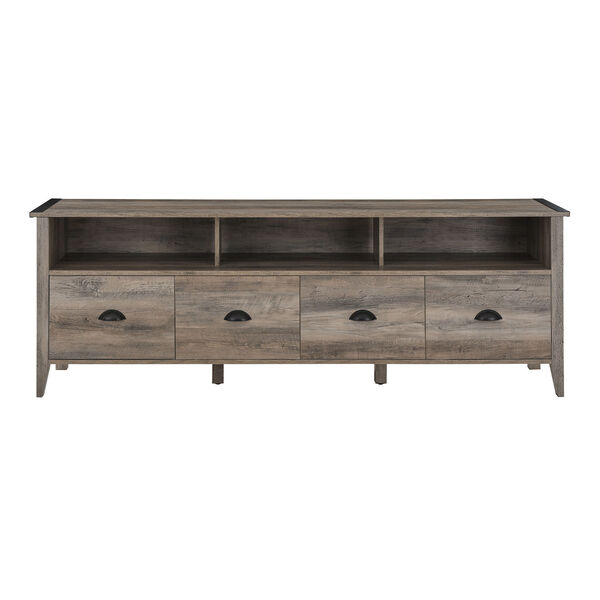Clair Grey Wash TV Stand with Four Drawers, image 2