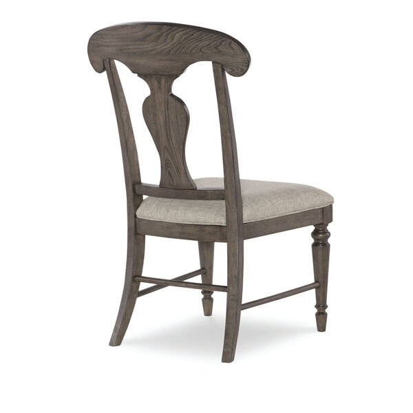 Brookhaven Vintage Linen Rustic Dark Elm Splat Side Chair, image 2
