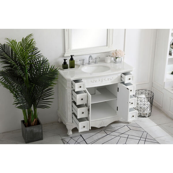 Danville Antique White 42-Inch Vanity Sink Set, image 4