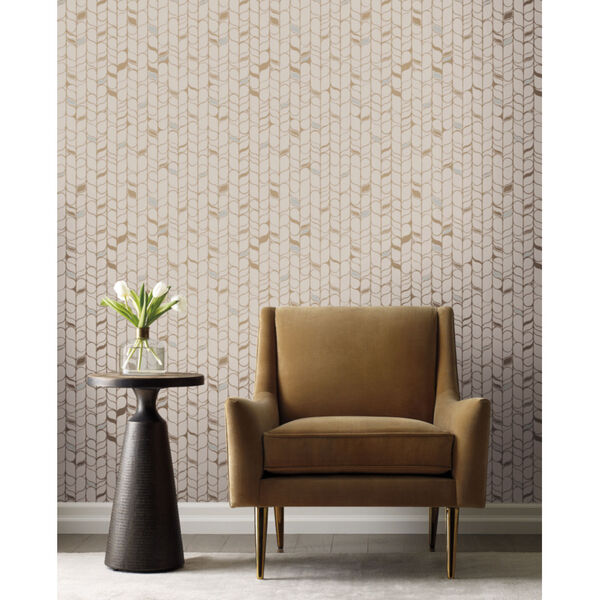 Candice Olson Modern Nature 2nd Edition Beige and Gold Perfect Petals Wallpaper, image 1