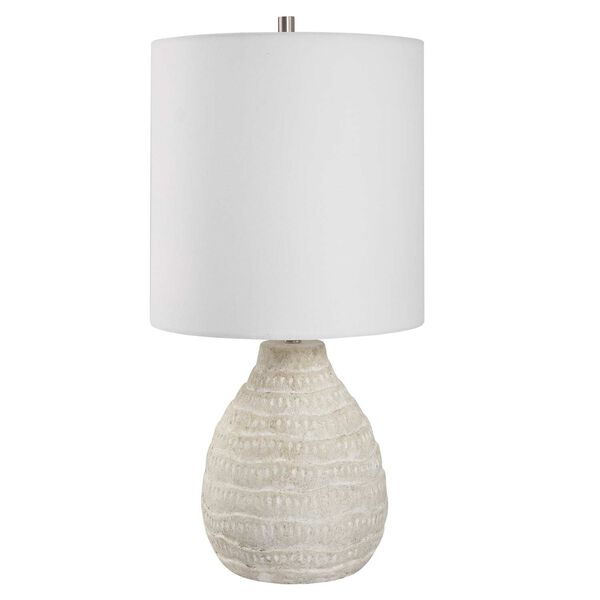 Isabella Textured Base Antique White One-Light Table Lamp, image 3