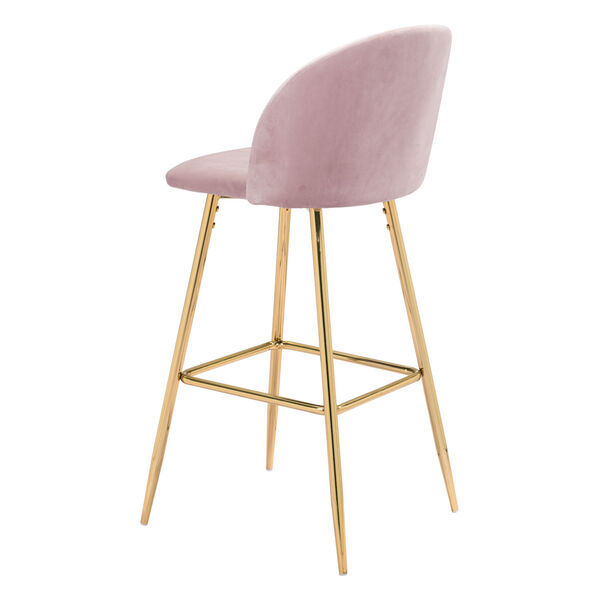 Cozy Pink and Gold Bar Stool, image 6