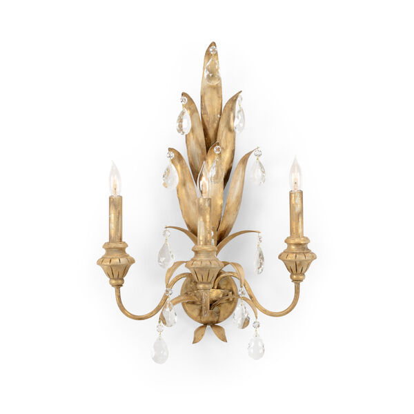 Franklin Gold Three-Light Wall Sconce, image 1