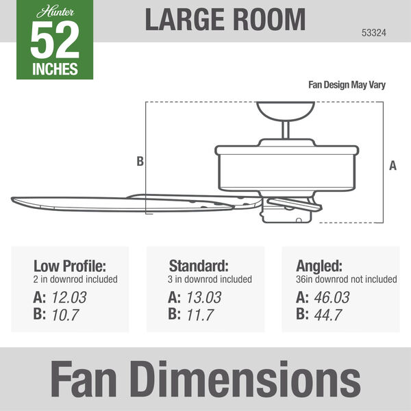 Newsome Black 52-Inch Adjustable Ceiling Fan, image 9