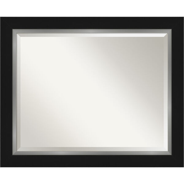 Eva Black and Silver 33W X 27H-Inch Bathroom Vanity Wall Mirror, image 1