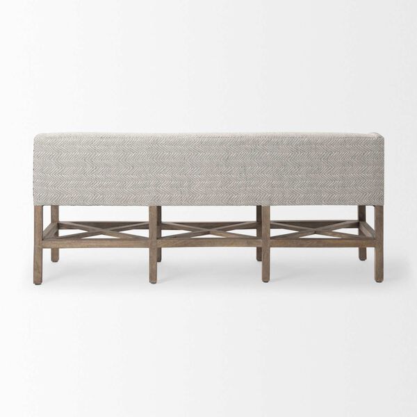 Bergen Grey and Natural Accent Bench, image 4
