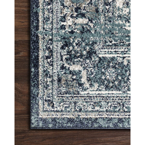 Joaquin Ocean and Ivory 5 Ft. 3 In. x 7 Ft. 8 In. Power Loomed Rug, image 3