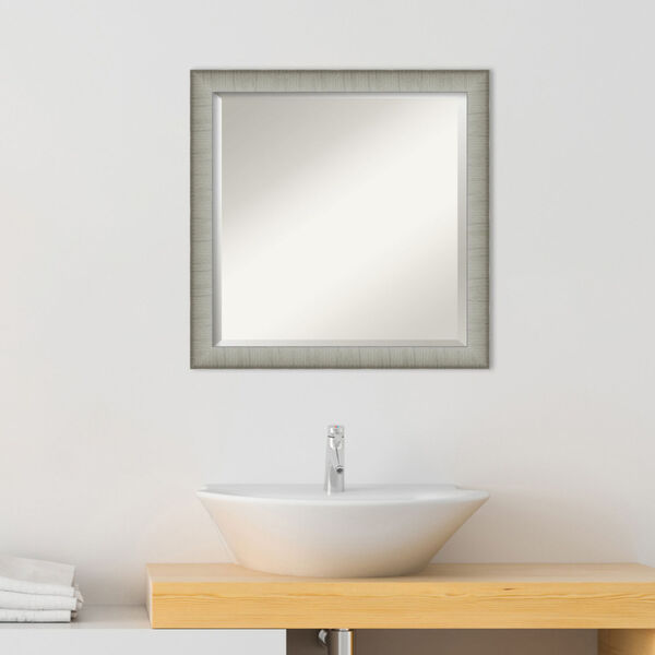 Elegant Pewter 23W X 23H-Inch Bathroom Vanity Wall Mirror, image 3