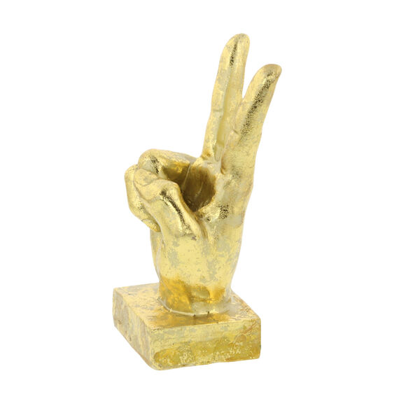 Gold Polystone Hand Sculptures, Set of 3, image 6