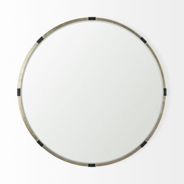 Mellisa Gold 32-Inch x 16-Inch Large Round Wall Mirror, image 2
