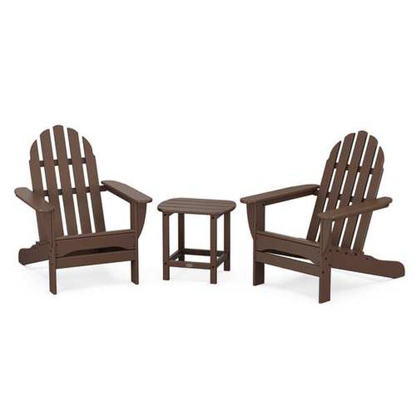 Classic Mahogany Adirondack Set with South Beach Side Table, 3-Piece, image 1