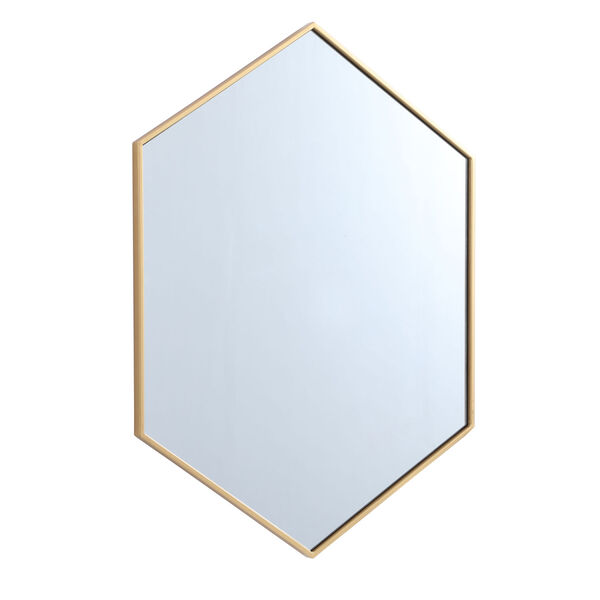 Eternity Brass 30-Inch Hexagon Mirror, image 5