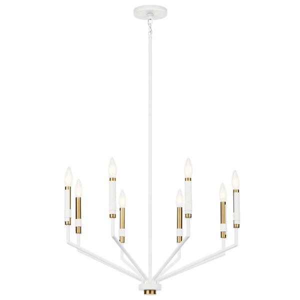 Armand White Eight-Light Chandelier, image 6
