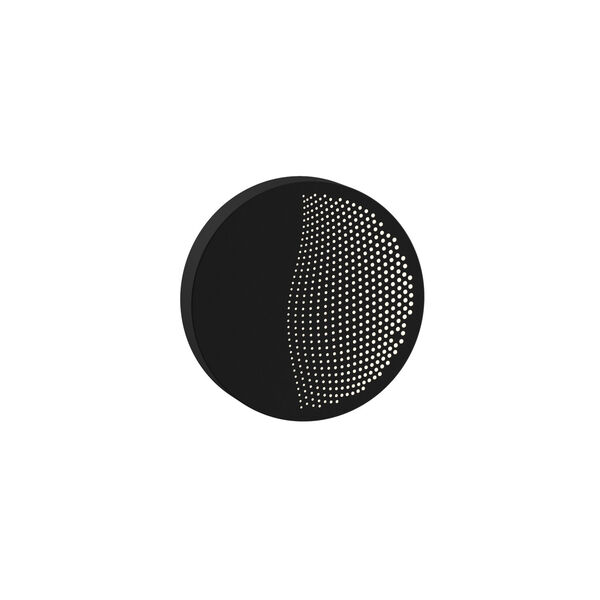 Dotwave Textured Black Small Round LED Sconce, image 1